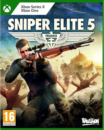 Sniper Elite 5 žaidimas Xbox konsolei.