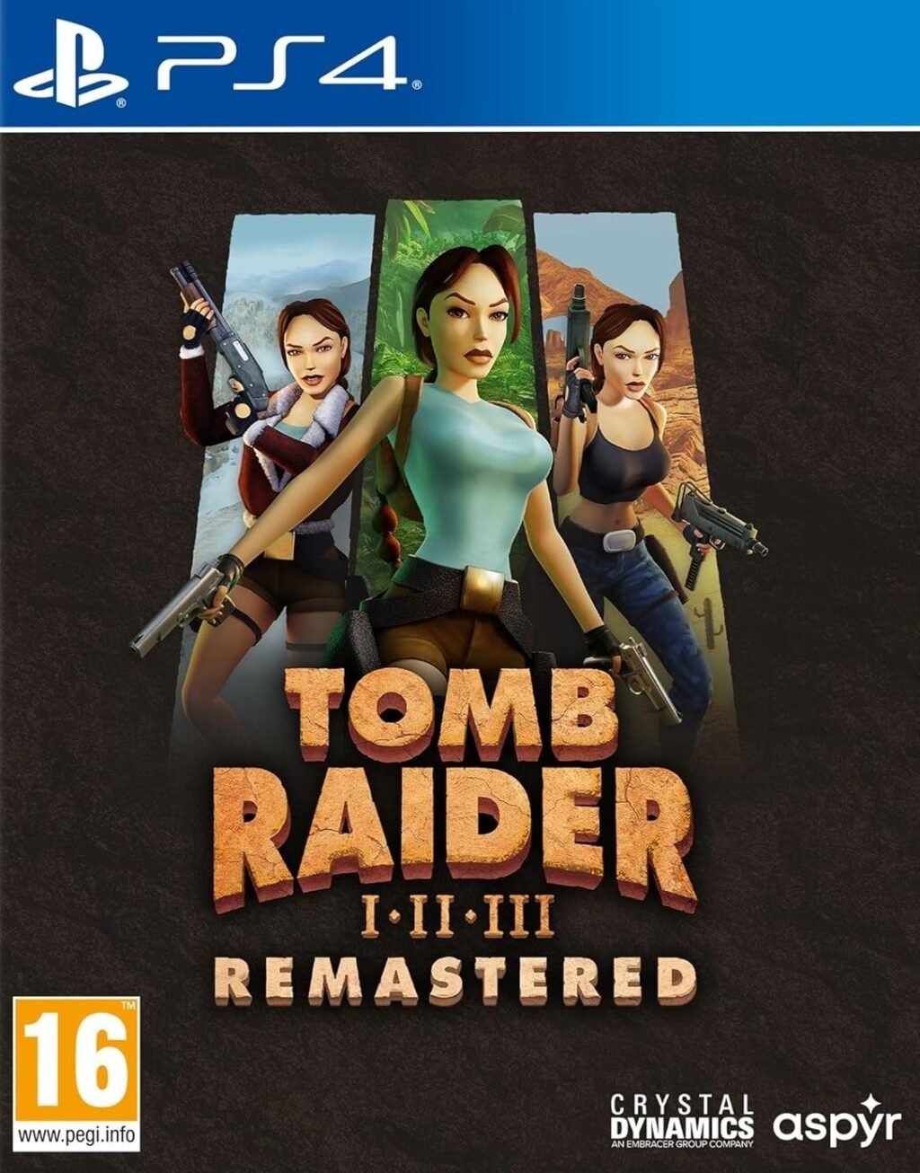 tomb raider i iii remastered starring lara croft (ps4)